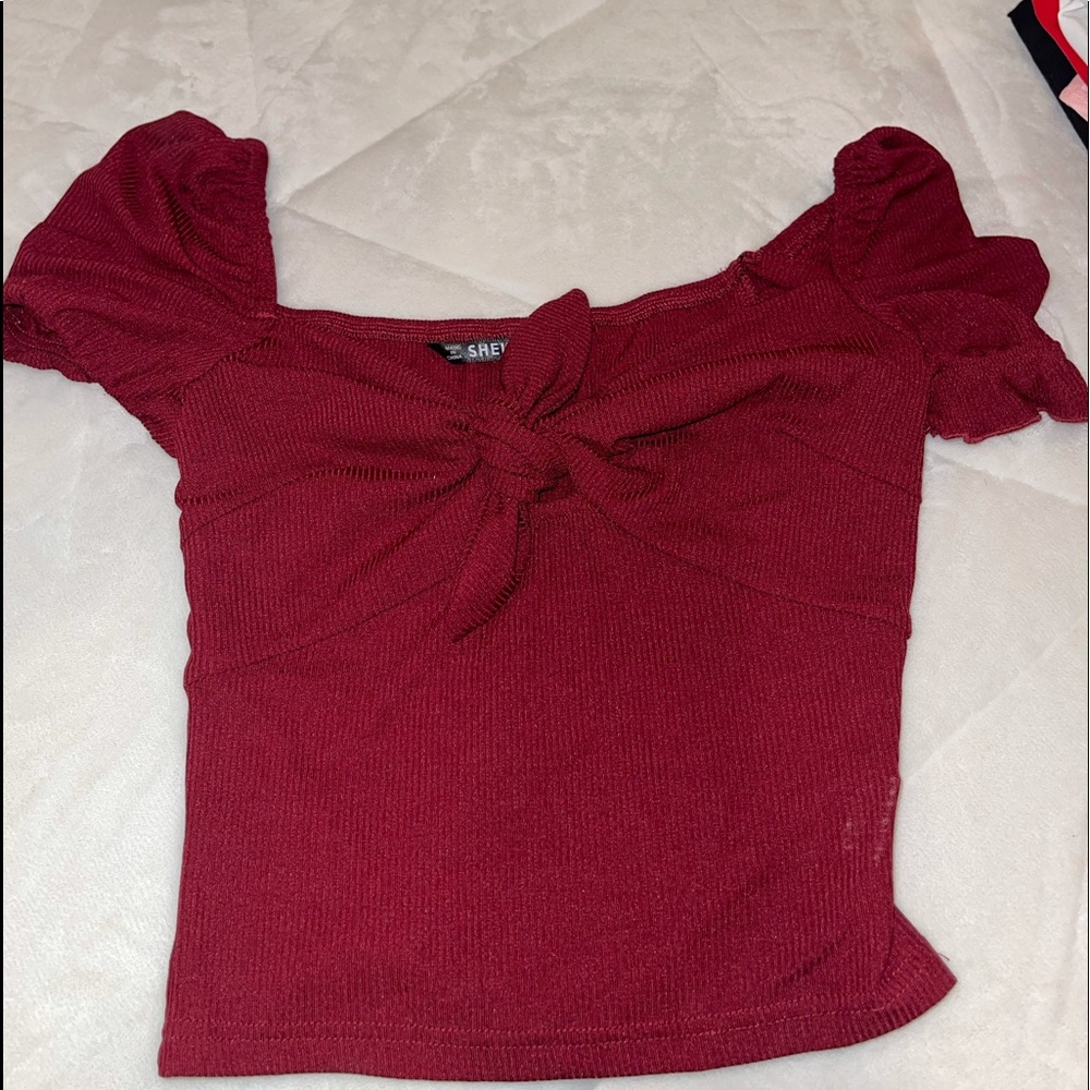 Crop top with bow detail